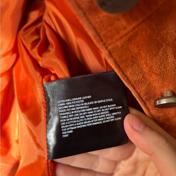 Bernardo Women's Orange Suede Jacket NWT - Picture 11 of 11